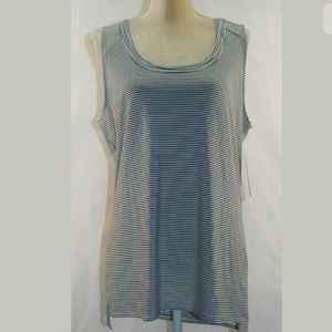 Peace&Pearls Black&White Stripe Tank Size XL